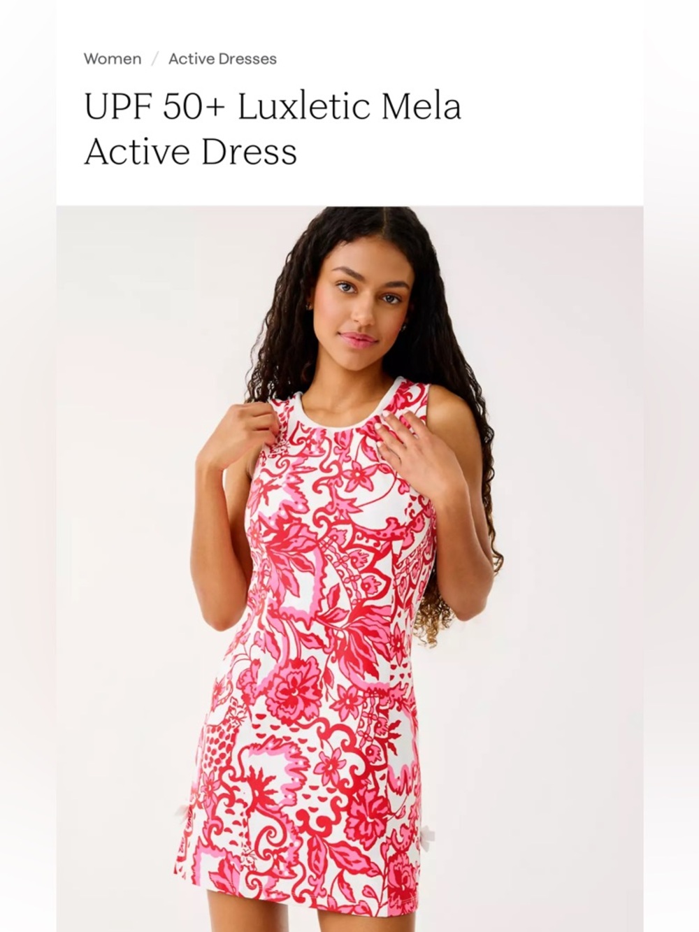 Lilly Pulitzer Pink & White Floral Sleeveless Mini Dress